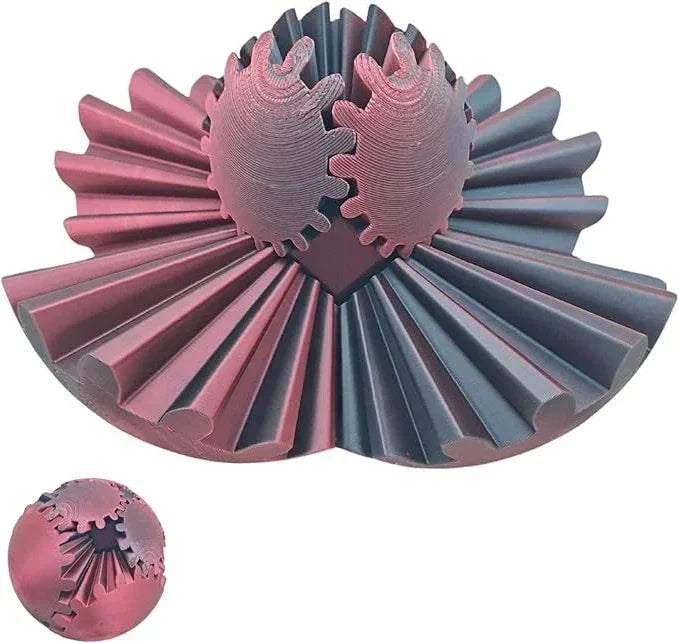 Gear Fidget Ball Steampunk 3D Printed Stress Relief