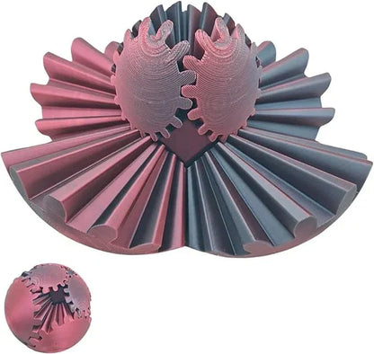Gear Fidget Ball Steampunk 3D Printed Stress Relief