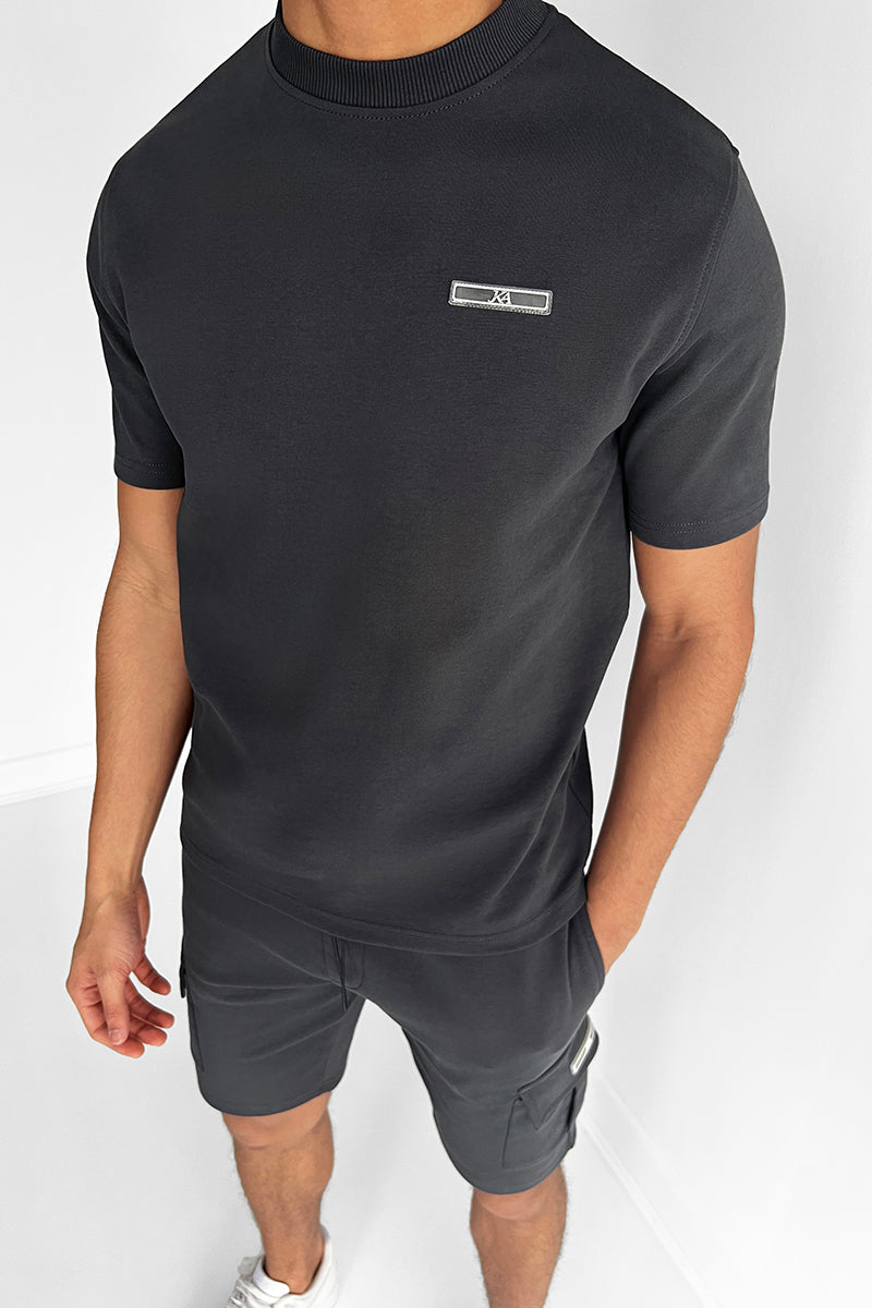 Slim Fit Leisure Set for Men with Cargo Shorts, Premium 100% Cotton Fabric, Tailored Design, Comfortable Everyday Wear-3