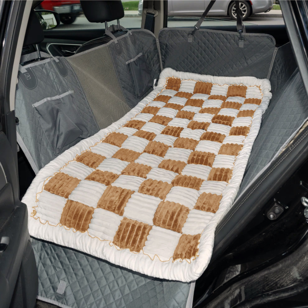 Car Seat Cover Hammock Water-Resistant Protector With Storage Pockets And Mesh Window For Cars And Trucks Fall 2025 Gift