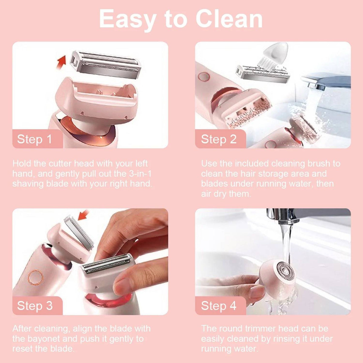 Motor-Driven Shaver 3D Floating Blade Dual-Head Water-Resistant Wet Dry Use Gentle Painless Hair Removal Fall 2025 Self-Maintenance Gift