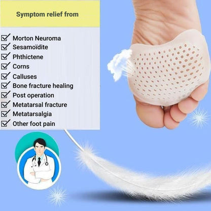 Metatarsal Pads Breathable Gel Forefoot Cushions Kit Of 2