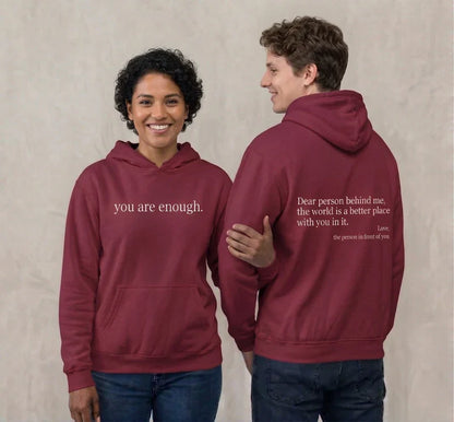 Unisex Warm Hoodie - Graphic Front-Pocket Hoodie With Back Print, Fleece-Lined, Casual Wear