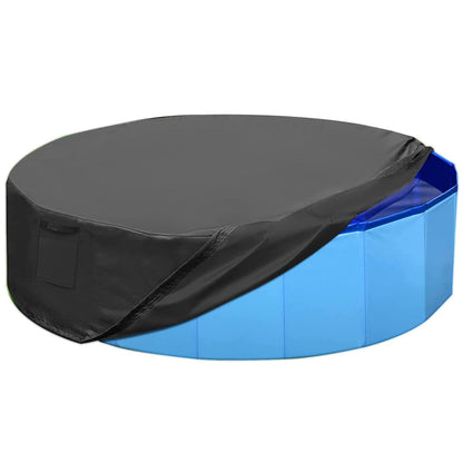 Water-Resistant Dog Pool Cover Round Fit Debris Blocking Keeps Water Clean Fall 2025 Backyard Pet Accessory