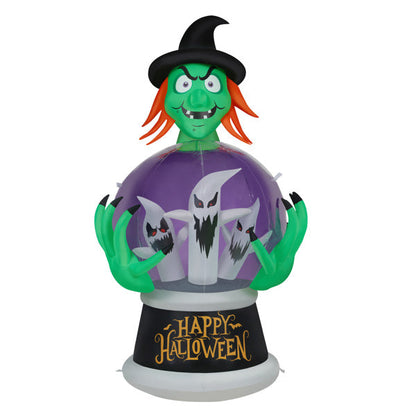 Witch2025 Edition Inflatable 5.9ft Crystal Ball Halloween Decor