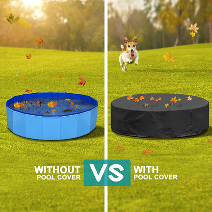 Water-Resistant Dog Pool Cover Round Fit Debris Blocking Keeps Water Clean Fall 2025 Backyard Pet Accessory