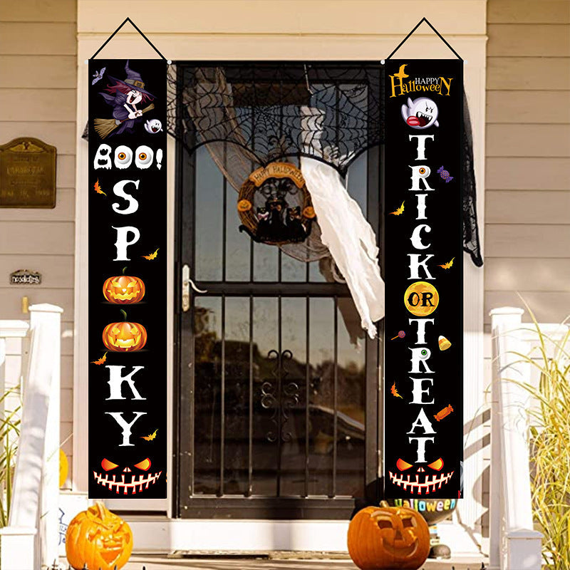 Doorway Halloween Banners Pair Oxford Cloth 180x30cm