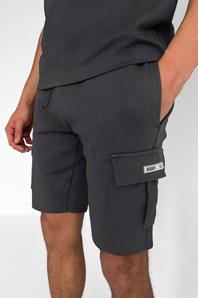 Slim Fit Leisure Set for Men with Cargo Shorts, Premium 100% Cotton Fabric, Tailored Design, Comfortable Everyday Wear-5