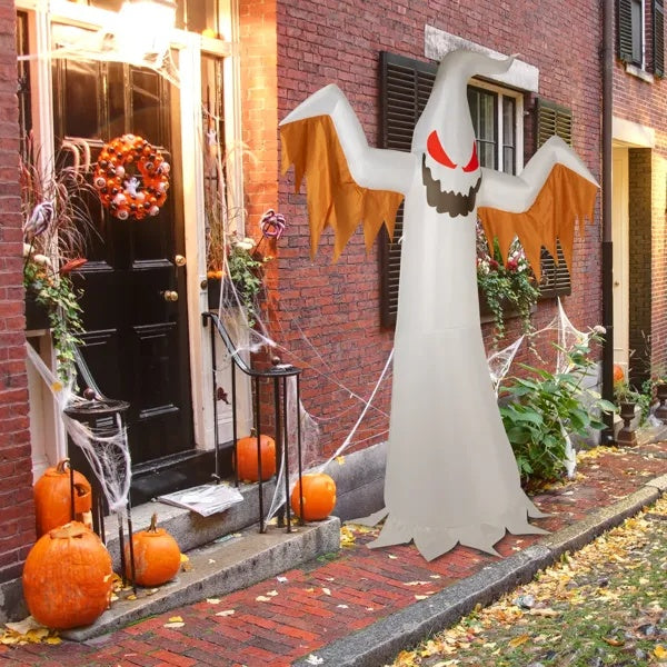 12ft Inflatable Ghost LED Flames Flashing Eyes Halloween