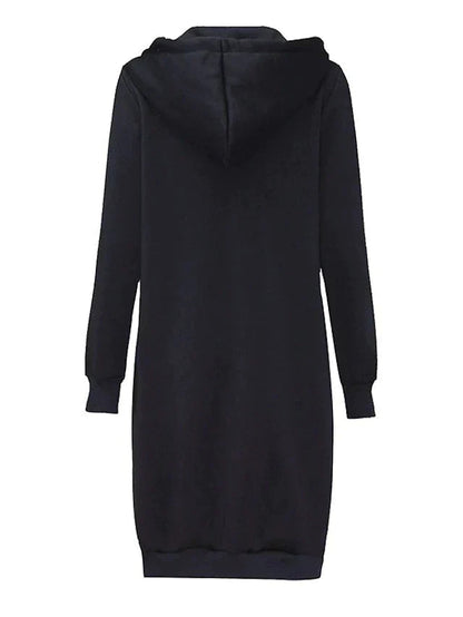 Cozy Warm Women’s Zip-Up Hoodie - Longline, For Cold Days