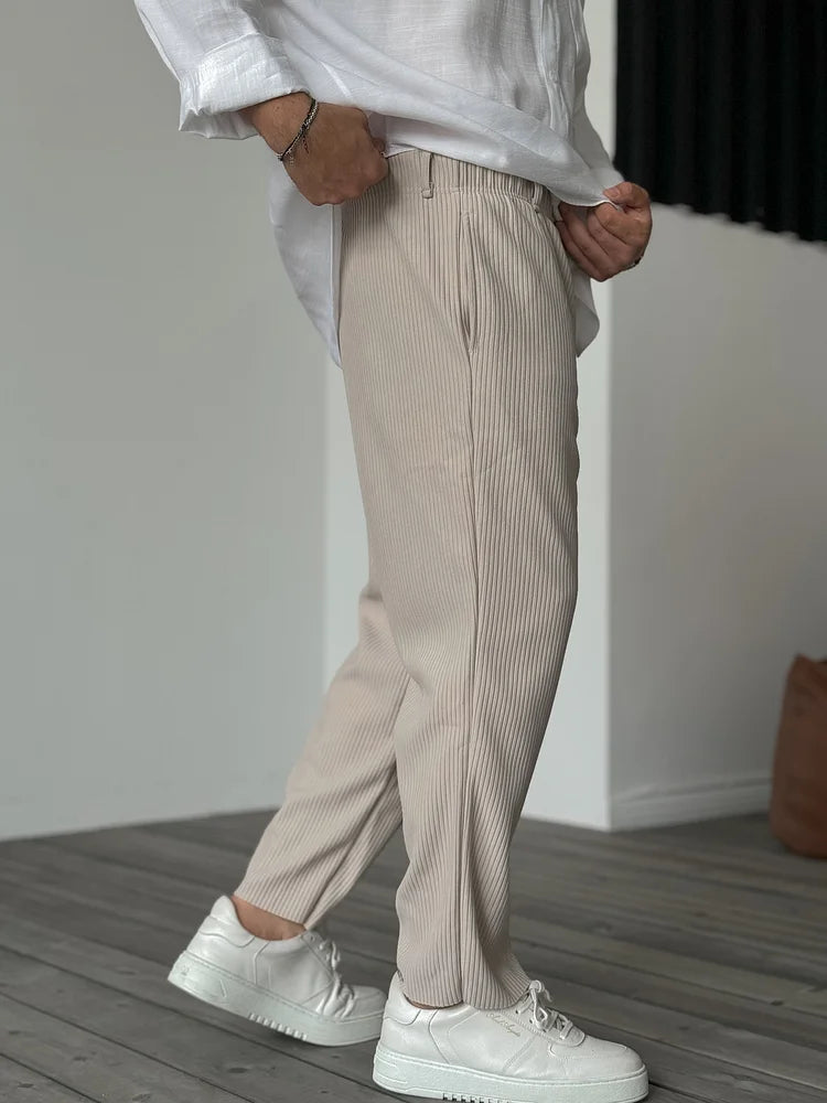 Men's Trousers - Soft Luxury Tailored Pants for Everyday Wear, Premium Fabric, Tailored Fit, Classic Style-2