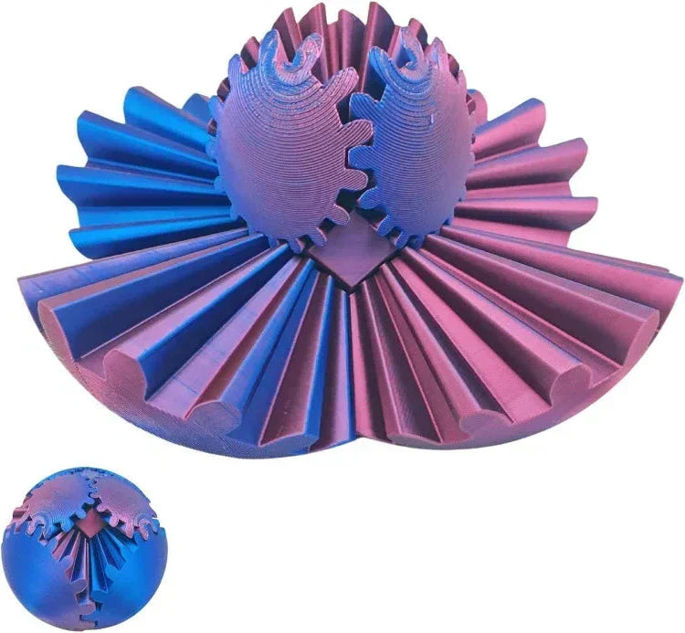Gear Fidget Ball Steampunk 3D Printed Stress Relief