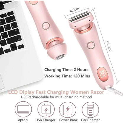 Motor-Driven Shaver 3D Floating Blade Dual-Head Water-Resistant Wet Dry Use Gentle Painless Hair Removal Fall 2025 Self-Maintenance Gift