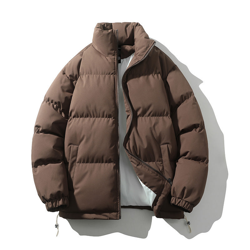 Relaxed Warm Men Down Coat - Boxy Puffer, Polyester, Urban