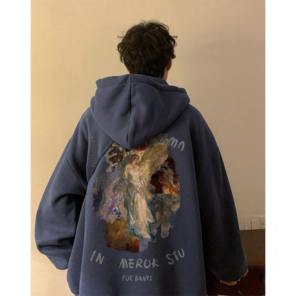 Men's Oversized Hooded Sweater - Relaxed Fit, Casual