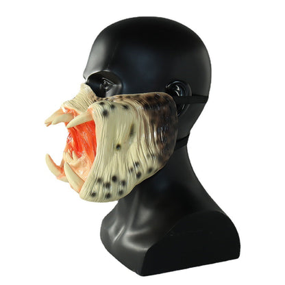 Latex2025 Edition Horror Mask Cannibal Mouth Cosplay Halloween