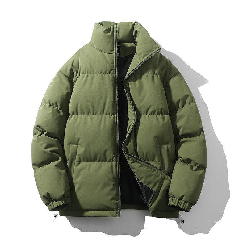 Relaxed Warm Men Down Coat - Boxy Puffer, Polyester, Urban
