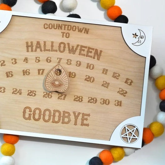 Halloween2025 Edition Countdown Calendar Rustic Wall Decor