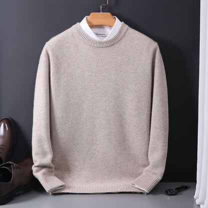 Plush Relaxed Men's Crewneck Sweater - Oversized Knit