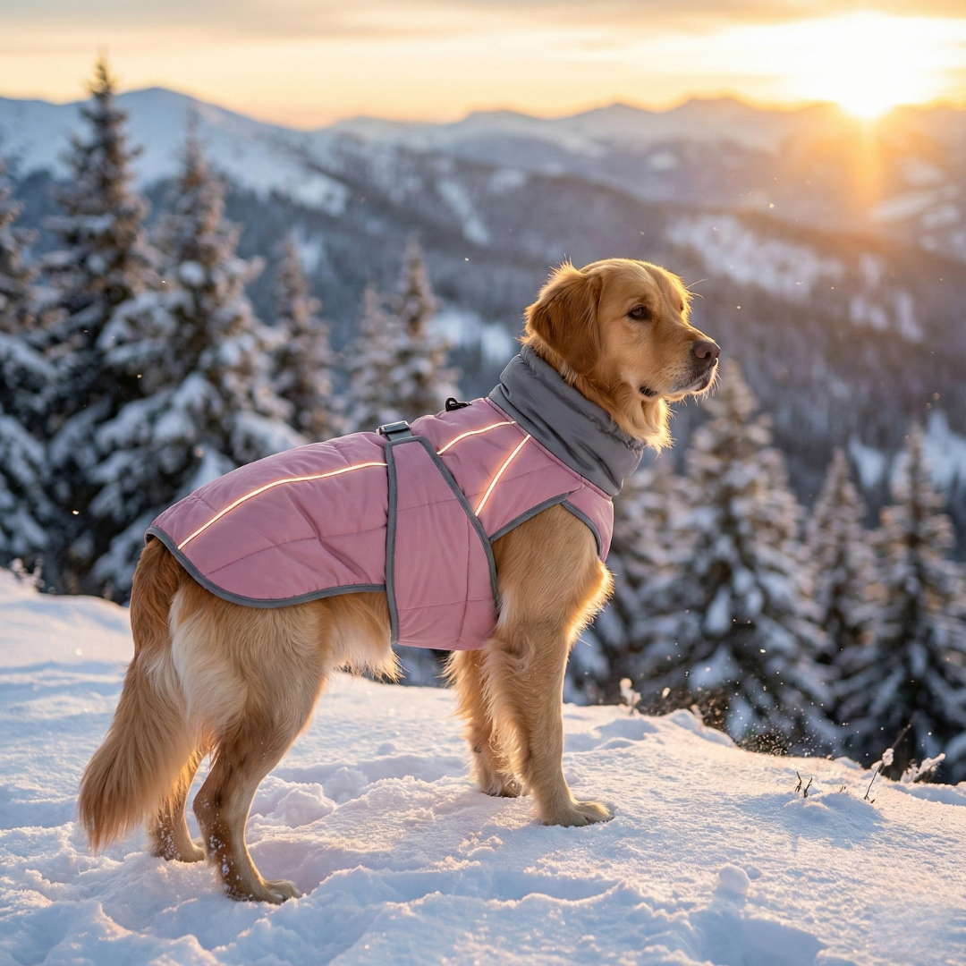 Water-Resistant2025 Edition Dog Coat With Reflective Strips And Flexible Straps For Safe Winter Walks