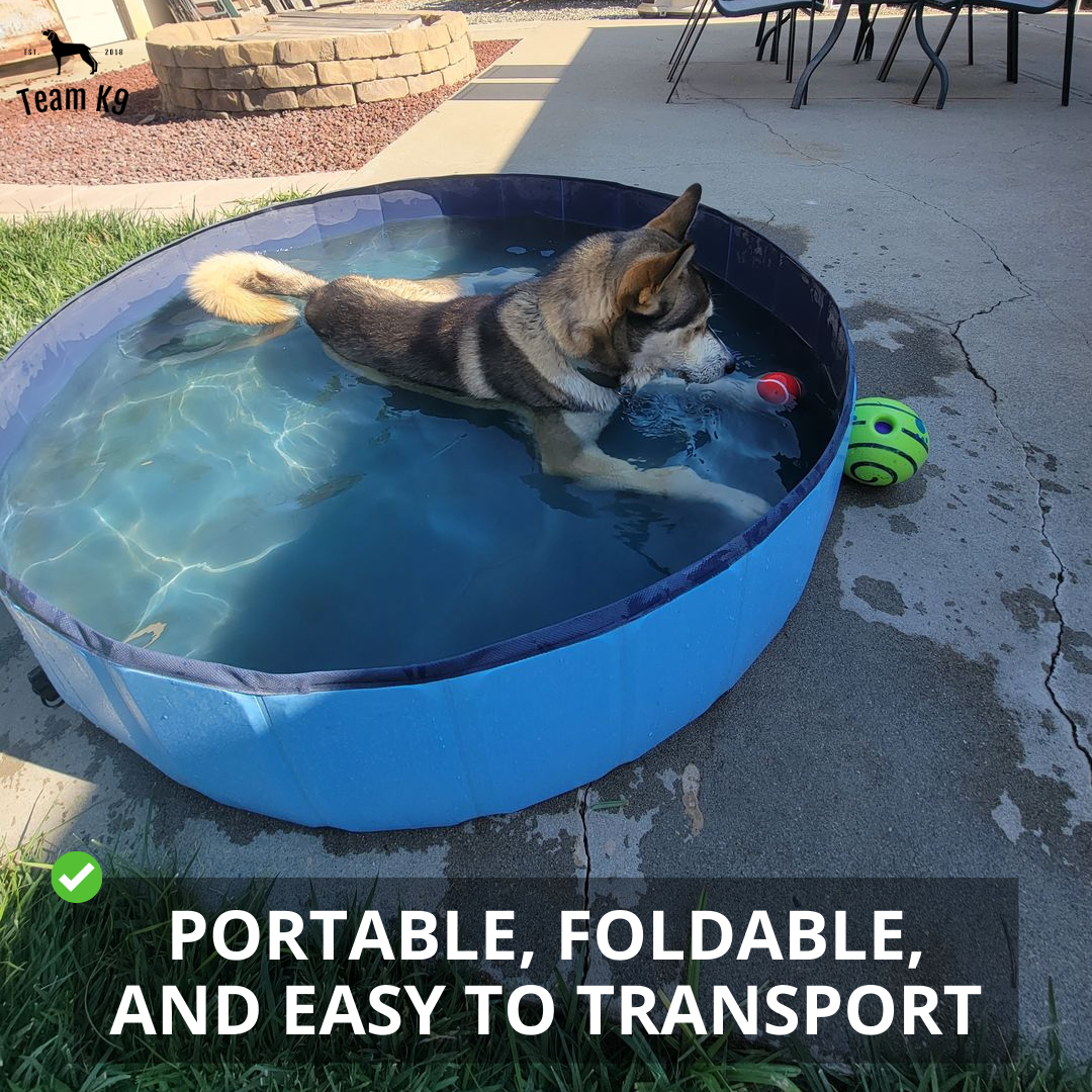 Pop-Up Dog Pool Foldable - Outdoor Bath And Pool For Pets, Summer 2025 Simple Setup, Side Drain, Sturdy Lining