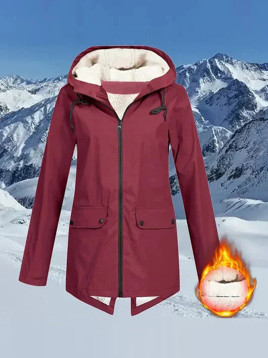 Fleece Lined Parka Coat – Water-Resistant Cozy Women’s Jacket