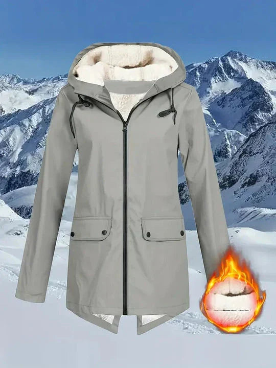 Fleece Lined Parka Coat – Water-Resistant Cozy Women’s Jacket