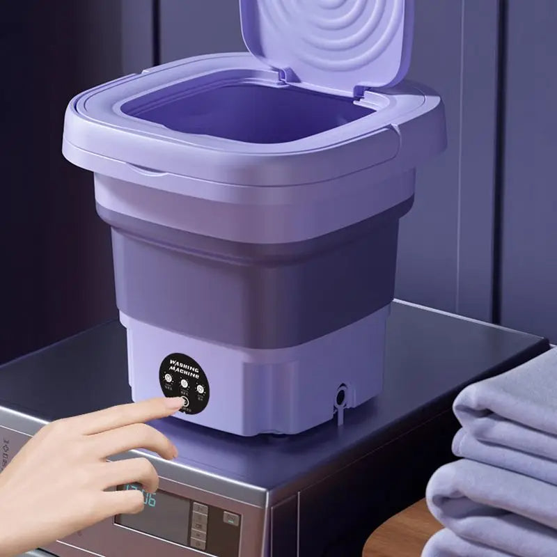 Travel-Friendly Washing Machine Foldable Mini Clothes Washer for Dorms Back to School 2026 Space Saving