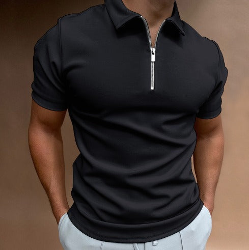 Classic Fit Zipped Mens Polo Shirt in Multiple Colors - Stylish, Comfortable, Breathable Polyester-3