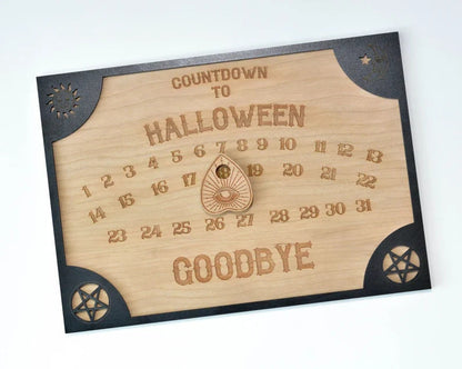 Halloween2025 Edition Countdown Calendar Rustic Wall Decor