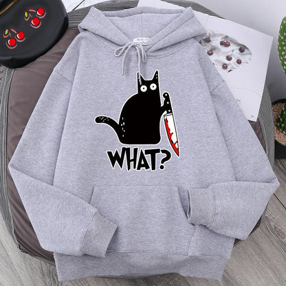 Men’s Oversized Hoodie - Graphic Pullover, Wool Lined Casual