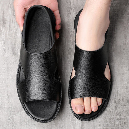 men's Breathable sandals - durable casual open-toe, cowhide upper, ideal for beach outings
