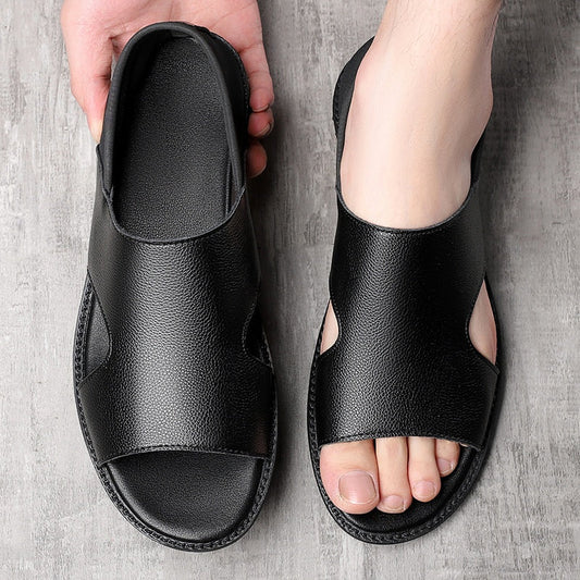 men's Breathable sandals - durable casual open-toe, cowhide upper, ideal for beach outings