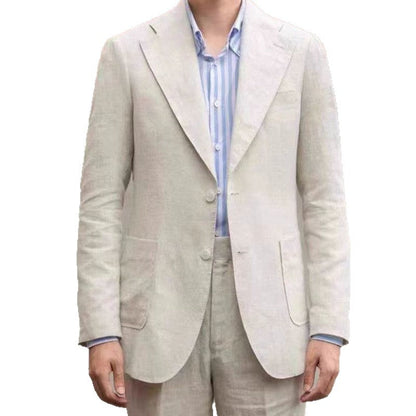 Slim-Fit Neapolitan Casual, Cotton Blend, Regular Wear – Breathable Men's Blazer