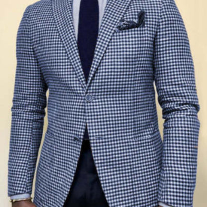 Light classic men's blazer jacket - slim-fit, blended, for business casual events