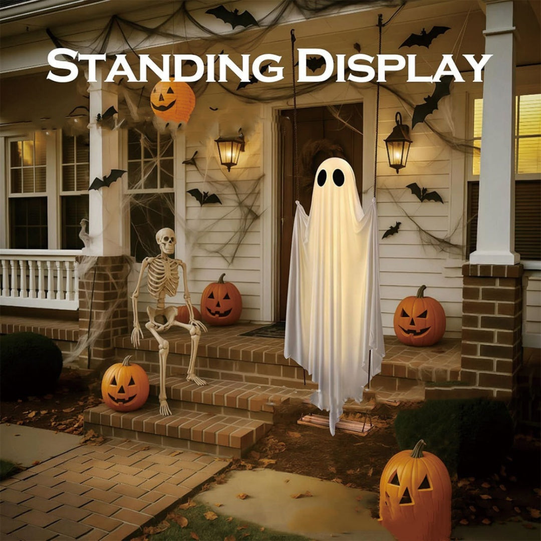 Lighted Halloween Swing Ghost Decoration Porch Remote