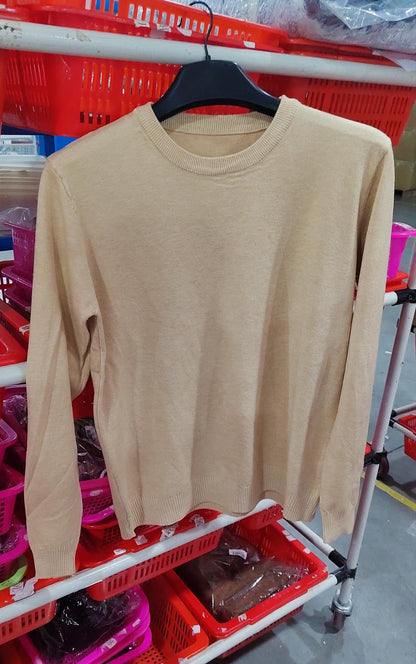 Plush Relaxed Men's Crewneck Sweater - Oversized Knit
