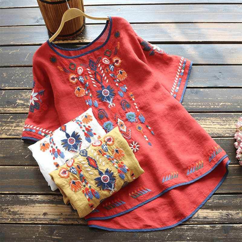 Ethnic Embroidered Blouse for Women, Loose Fit, Elegant Design, Soft Premium Fabric, Versatile for Casual and Formal Wear-2