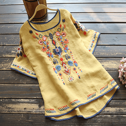 Variant image for Ethnic Embroidered Blouse for Women, Loose Fit, Elegant Design, Soft Premium Fabric, Versatile for Casual and Formal Wear-13