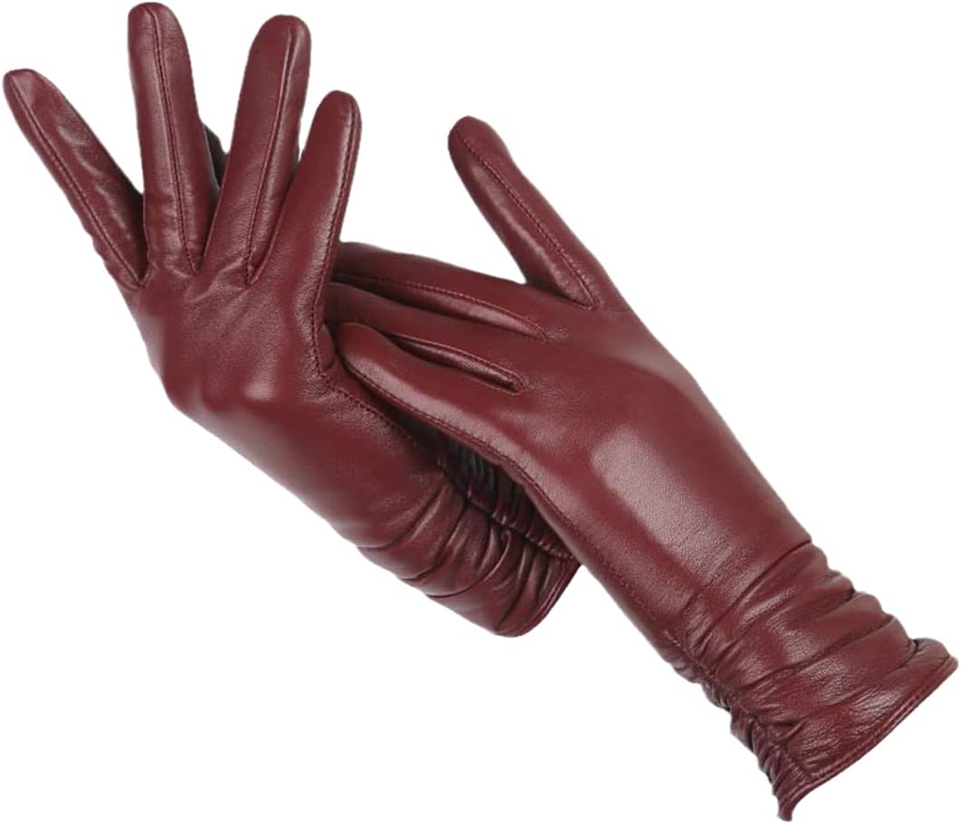 Plush Timeless Women Leather Gloves - Tailored Wool Lined
