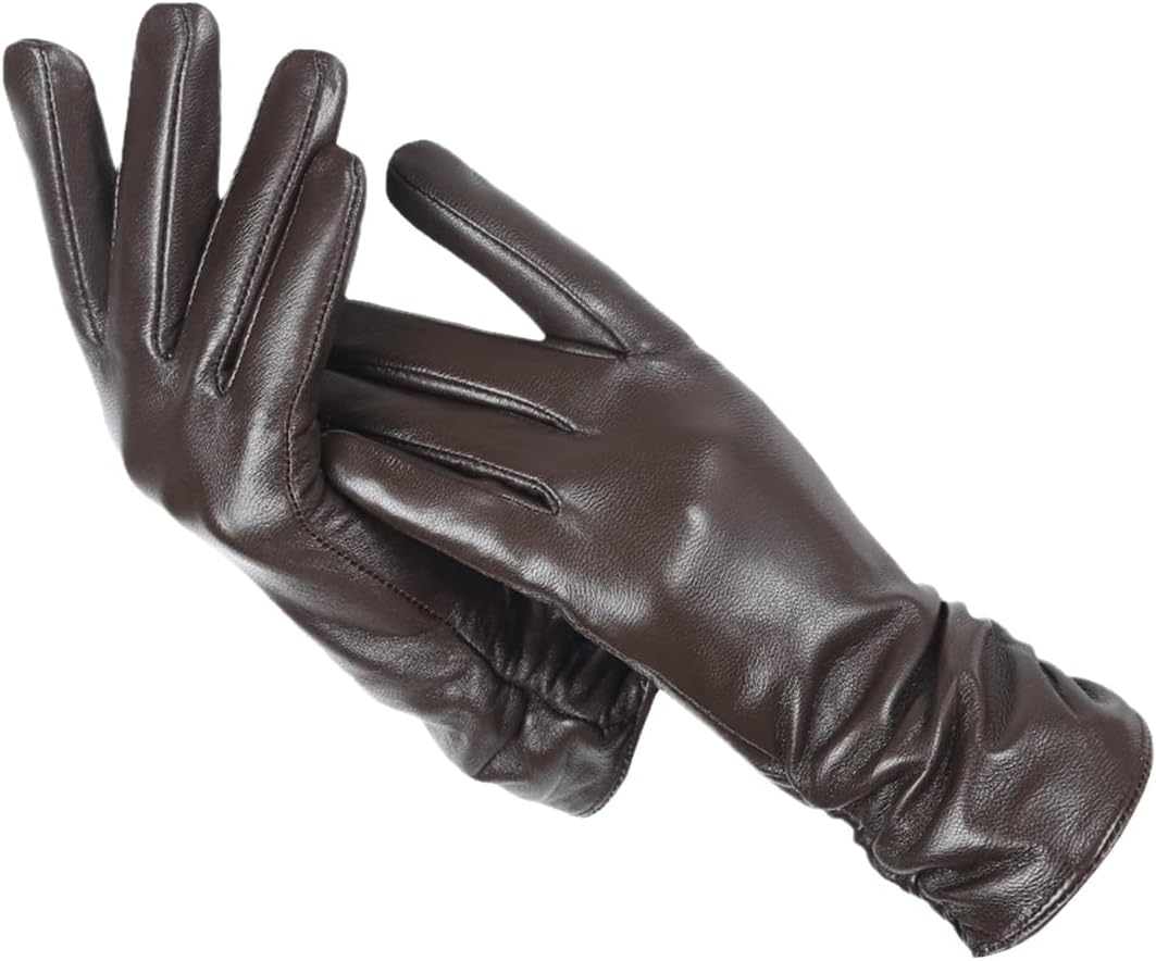Plush Timeless Women Leather Gloves - Tailored Wool Lined