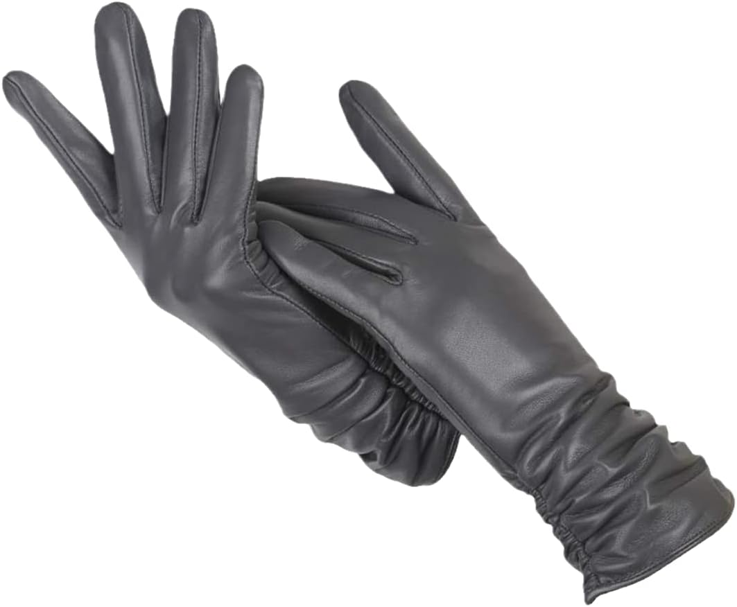 Plush Timeless Women Leather Gloves - Tailored Wool Lined