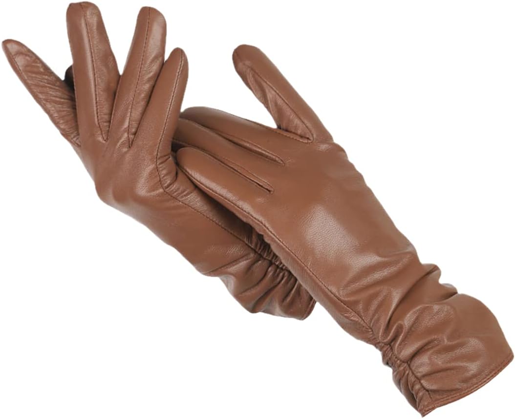 Plush Timeless Women Leather Gloves - Tailored Wool Lined