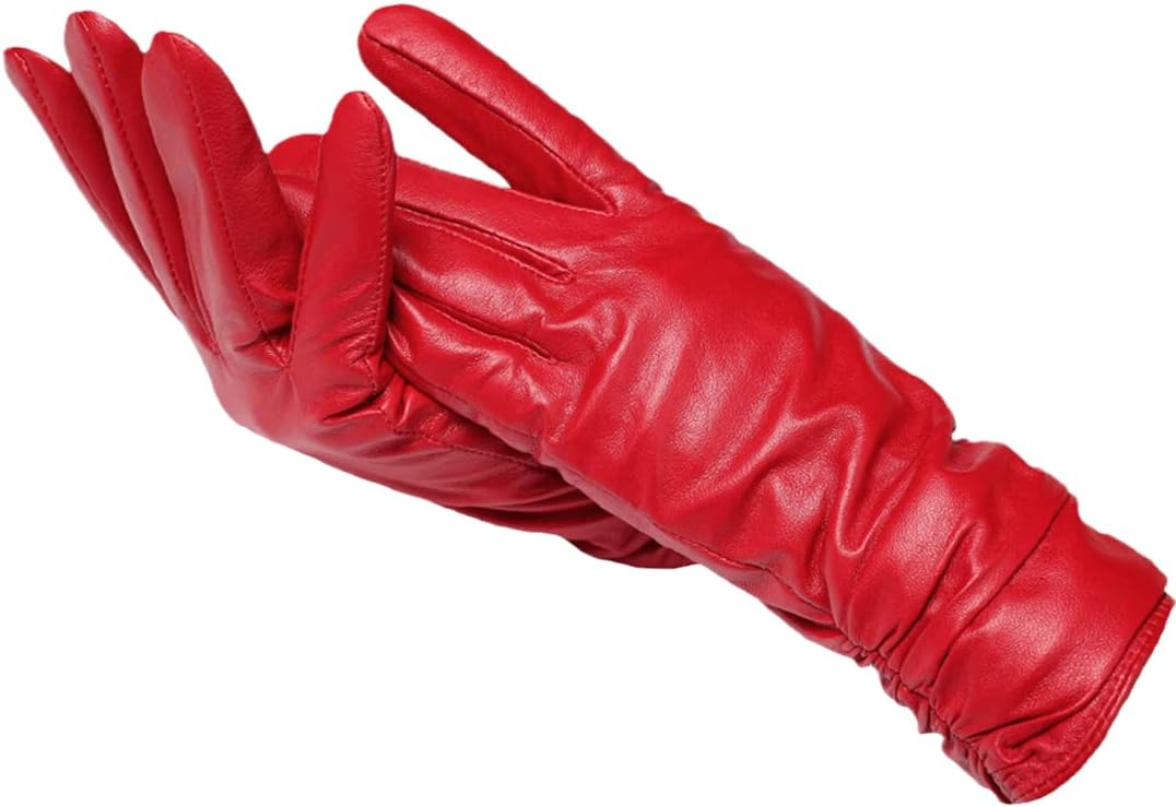 Plush Timeless Women Leather Gloves - Tailored Wool Lined
