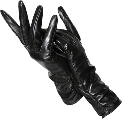 Plush Timeless Women Leather Gloves - Tailored Wool Lined