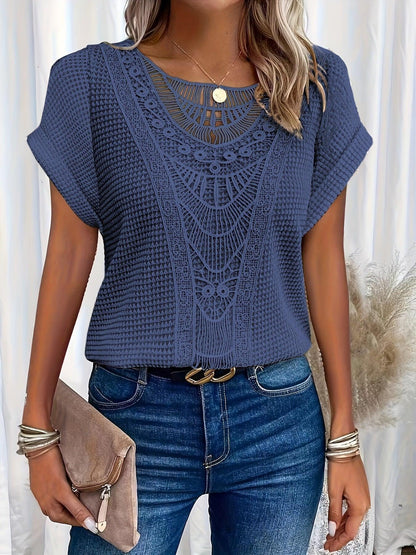Elegant Knitted Women's Top with Intricate Detailing, Comfortable Fit, and Versatile Style for Casual and Formal Occasions-2