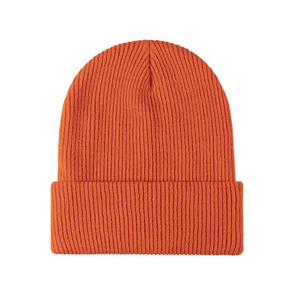 Warm Multi-Use Beanie - Folded Cuff Ribbed Knit, Winter