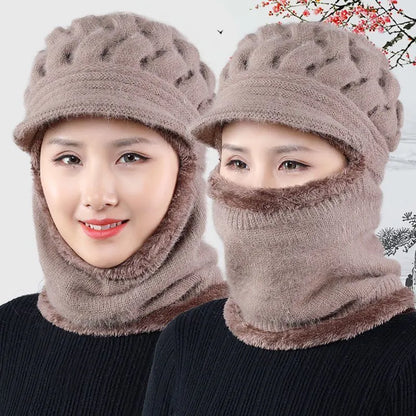 Insulating Women's Winter Hat Kit - Cable Knit, Wool