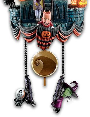 Clock Staring Resin Pendant Ornament Gothic Halloween