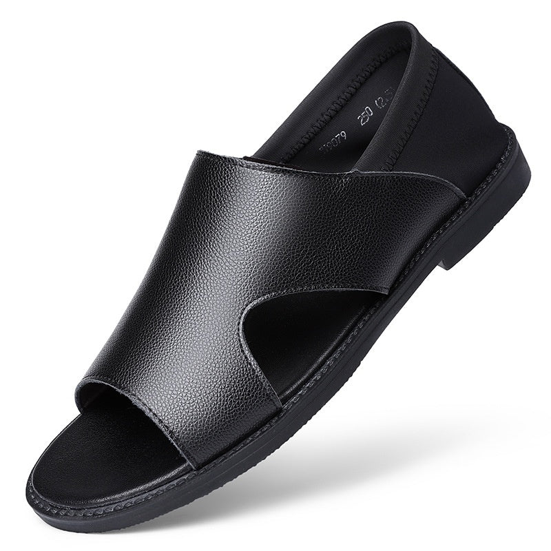 men's Breathable sandals - durable casual open-toe, cowhide upper, ideal for beach outings